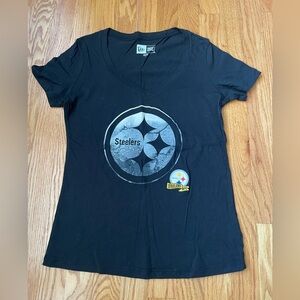 Pittsburgh Steelers V-Neck Cotton T-Shirt